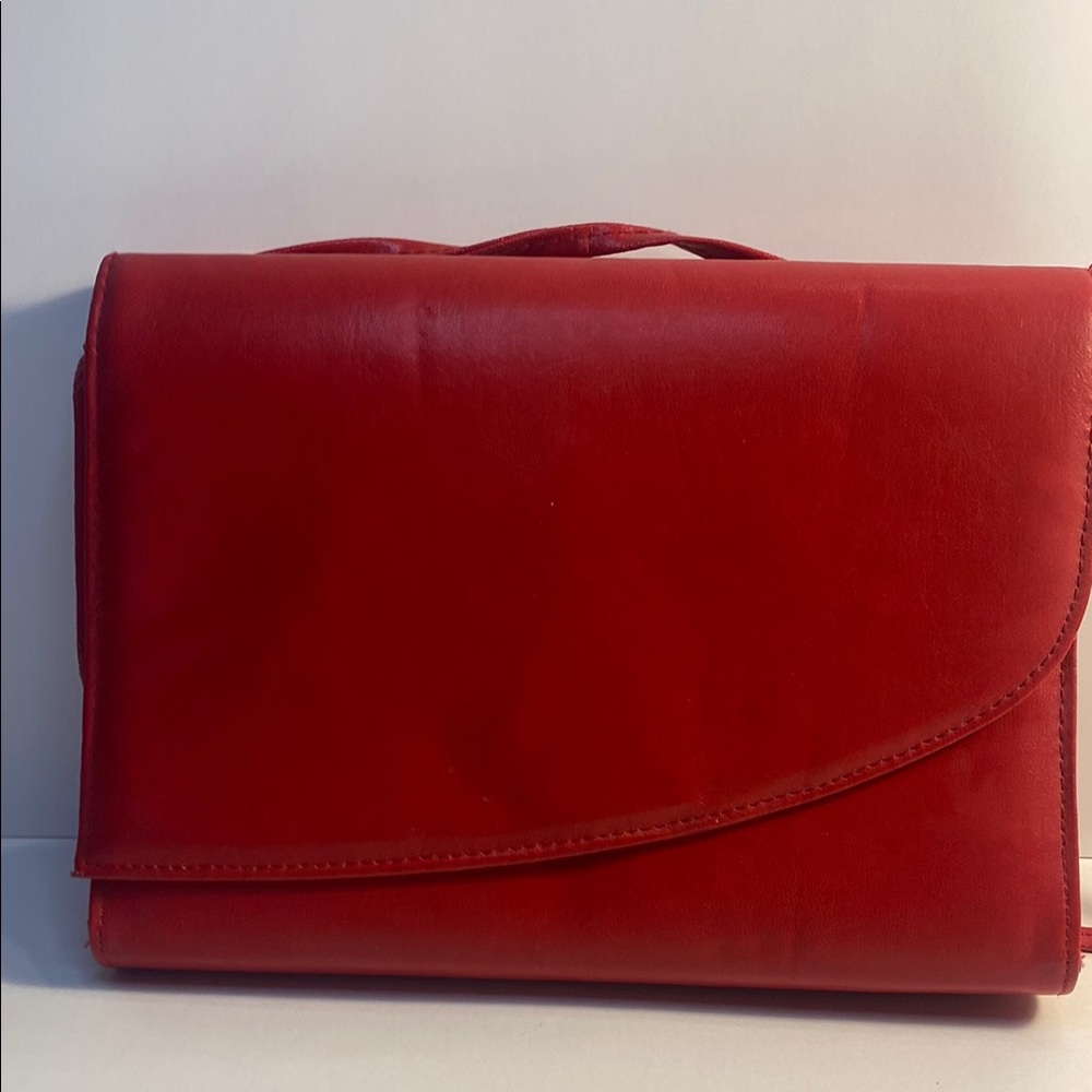 Elegant Red Leather Women's Bag